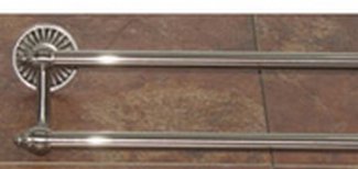 Top Knobs Bathroom Hardware Tuscany Bath 24" Double Towel Rod - Brushed Satin Nickel - cabinetknobsonline