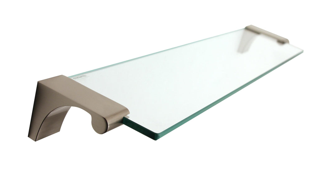 Alno Decorative Hardware 'Creations' 18" GLASS SHELF WITH BRACKETS - cabinetknobsonline