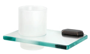 Alno Decorative Hardware 'Creations' GLASS TUMBLER With HOLDER Barcelona - cabinetknobsonline
