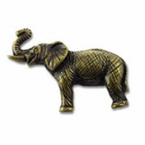 Big Sky Hardware-Animal Elephant Cabinet Knob Antique Brass - cabinetknobsonline
