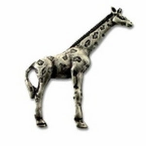 Big Sky Hardware-Animal Giraffe Cabinet Knob Pewter - cabinetknobsonline