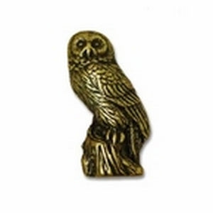 Big Sky Hardware-Animal Owl Cabinet Knob Antique Brass - cabinetknobsonline
