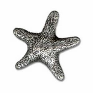 Big Sky Hardware-Animal Star Fish Cabinet Knob Pewter - cabinetknobsonline