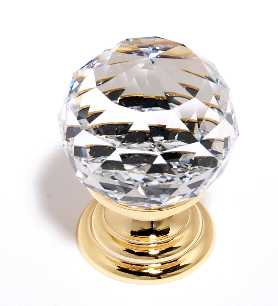 Alno Decorative Hardware 'Creations' CLEAR CRYSTAL SPHERICAL - cabinetknobsonline