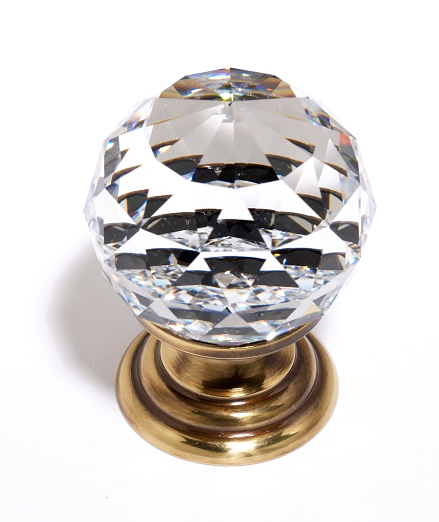 Alno Decorative Hardware 'Creations' CLEAR CRYSTAL SPHERICAL - cabinetknobsonline