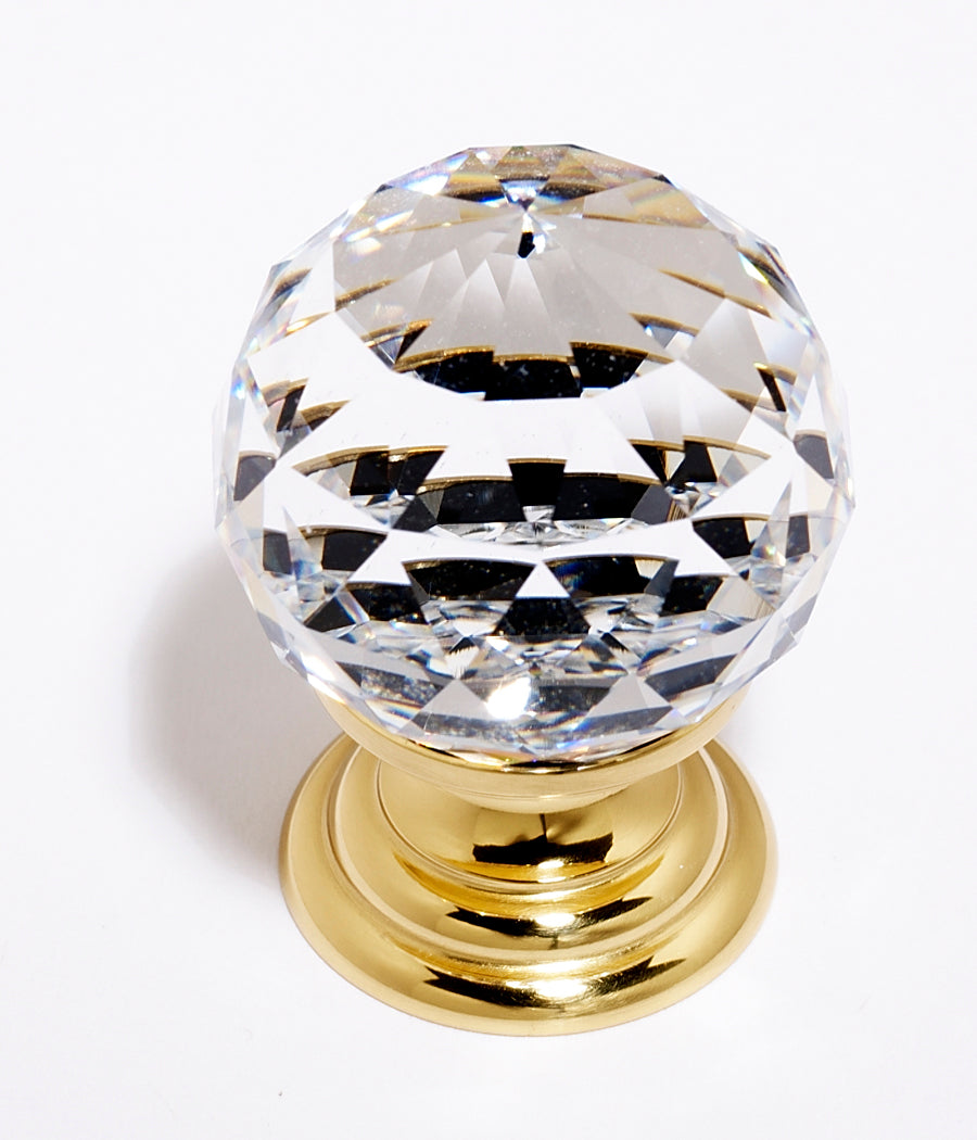 Alno Decorative Hardware 'Creations' CLEAR CRYSTAL SPHERICAL - cabinetknobsonline