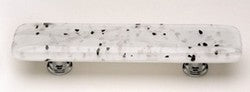 Sietto Glass Cabinet Pulls Cirrus Black and White Mardi Gras - cabinetknobsonline