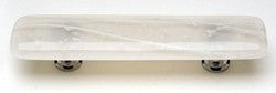 Sietto Glass Cabinet Knobs Cirrus Vanilla & White Mardi Gras - cabinetknobsonline