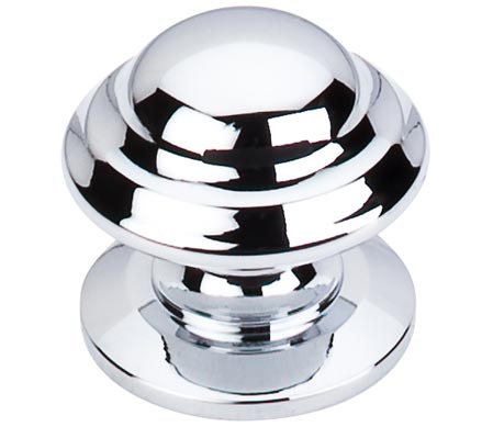 Top Knobs Cabinet Hardware Hudson Collection Empress Knob 1 1-4" - Polished Chrome - cabinetknobsonline