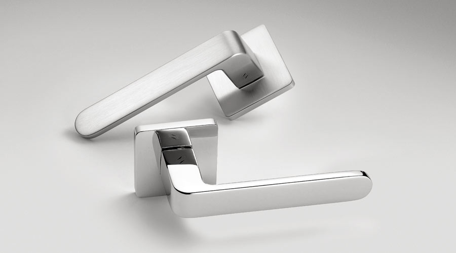Colombo Design Door Lever Fedra AC11NA Key Lock-Deadbolt - cabinetknobsonline