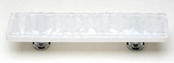 Sietto Glass Cabinet Pull Glacier White - cabinetknobsonline