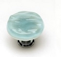 Sietto Decorative Glass Cabinet Knobs-Light Aqua - cabinetknobsonline