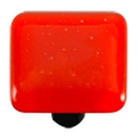 Hot Knobs, Glass Cabinet Knob, Tomato Red - cabinetknobsonline