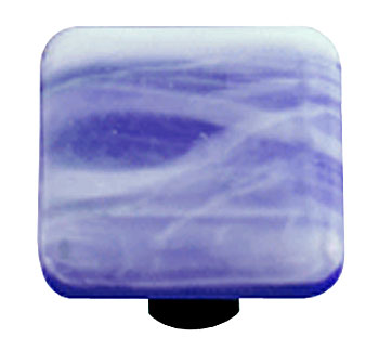 Hot Knobs Glass Cabinet Knob White Swirl Cobalt Blue - cabinetknobsonline