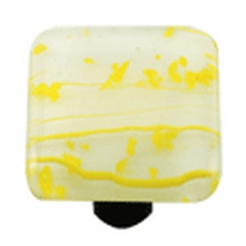 Hot Knobs Glass Cabinet Knob Mardi Gras Collection Yellow MG White - cabinetknobsonline