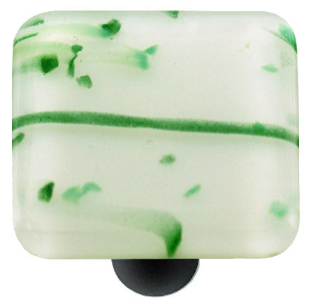 Hot Knobs Glass Cabinet Knob Mardi Gras Collection Green MG White - cabinetknobsonline