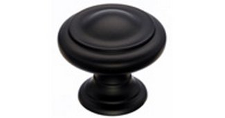 Top Knobs Cabinet Hardware Nouveau III Collection Knob 1 1-8" - Flat Black - cabinetknobsonline