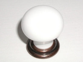 Top Knobs Cabinet Hardware Chateau Collection Small Knob 1 1-8"- Old English Copper & White - cabinetknobsonline