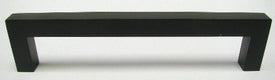 Top Knobs Cabinet Hardware Nouveau III Collection Square Bar Pull 5 1-16" (c-c) - Flat Black - cabinetknobsonline