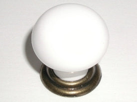 Top Knobs Cabinet Hardware Chateau Collection Small Knob 1 1-8"- German Bronze & White - cabinetknobsonline