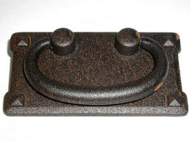 Top Knobs Cabinet Hardware Chateau II Collection Mission Plate Pull 3" (c-c) - Rust - cabinetknobsonline