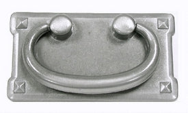 Top Knobs Cabinet Hardware Chateau II Collection Mission Plate Pull 3" (c-c) - Pewter Light - cabinetknobsonline