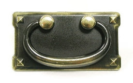 Top Knobs Cabinet Hardware Chateau II Collection Mission Plate Pull 3" (c-c) - Dark Antique Brass - cabinetknobsonline