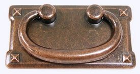 Top Knobs Cabinet Hardware Chateau II Collection Mission Plate Pull 3" (c-c) - Old English Copper - cabinetknobsonline