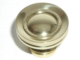 Top Knobs Cabinet Hardware Somerset II Collection Button Faced Knob 1 1-4" - Polished Brass - cabinetknobsonline