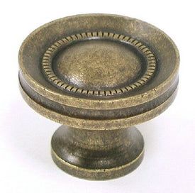 Top Knobs Cabinet Hardware Somerset II Collection Button Faced Knob 1 1-4" - German Bronze - cabinetknobsonline