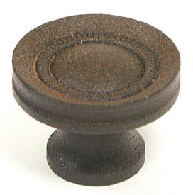 Top Knobs Cabinet Hardware Somerset II Collection Button Faced Knob 1 1-4" - Rust - cabinetknobsonline