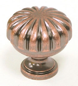 Top Knobs Cabinet Hardware Somerset II Collection Melon Knob 1 1-4" - Antique Copper - cabinetknobsonline