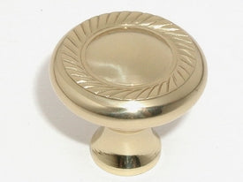 Top Knobs Cabinet Hardware Somerset II Collection Swirl Cut Knob 1 1-4" - Polished Brass - cabinetknobsonline