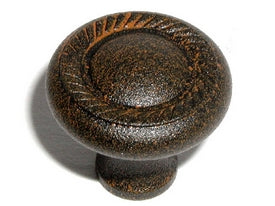 Top Knobs Cabinet Hardware Somerset II Collection Swirl Cut Knob 1 1-4" - Rust - cabinetknobsonline