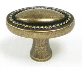 Top Knobs Cabinet Hardware Somerset II Collection Oval Rope Knob 1 1-4"  - German Bronze - cabinetknobsonline