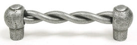 Top Knobs Cabinet Hardware Chateau II Collection Thames Twist Bar Pull 3 3-4" - Pewter - cabinetknobsonline