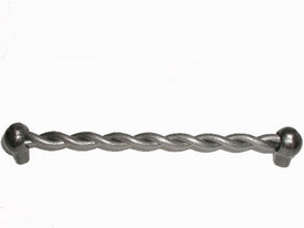 Top Knobs Cabinet Hardware Chateau II Collection Thames Twist Bar Pull 7 9-16" (c-c) - Pewter - cabinetknobsonline