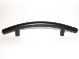 Top Knobs Cabinet Hardware Nouveau Collection Curved Bar Pull 3 3-4" (c-c) - Flat Black - cabinetknobsonline