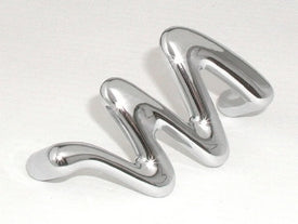 Top Knobs Cabinet Hardware Nouveau II Collection Squiggly Pull 2 1-2" (c-c)  - Polished Chrome - cabinetknobsonline