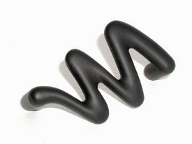 Top Knobs Cabinet Hardware Nouveau II Collection Squiggly Pull 2 1-2" (c-c)  - Flat Black - cabinetknobsonline