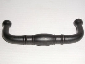 Top Knobs Cabinet Hardware Normandy Collection D Pull 3" (c-c)  - Patina Black - cabinetknobsonline