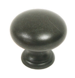 Top Knobs Cabinet Hardware Normandy Collection Mushroom Knob 1 1-4" - Patina Black - cabinetknobsonline