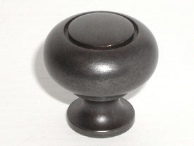 Top Knobs Cabinet Hardware Normandy Collection Ring Knob 1 1-4" - Patina Black - cabinetknobsonline