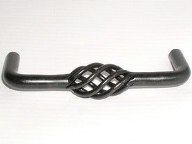 Top Knobs Cabinet Hardware Normandy Collection Twisted Wire D Pull  3 3-4" (c-c) - Patina Black - cabinetknobsonline