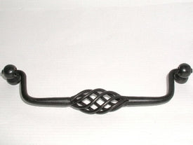 Top Knobs Cabinet Hardware Normandy Collection Twisted Wire Drop Pull  6 5-16" (c-c) - Patina Black - cabinetknobsonline