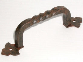 Top Knobs Cabinet Hardware Normandy Collection Fixed Norman Crest Pull  4" (c-c) - Patina Rouge - cabinetknobsonline