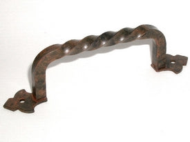 Top Knobs Cabinet Hardware Normandy Collection Fixed Norman Crest Pull  4 3-4" (c-c) - Patina Rouge - cabinetknobsonline