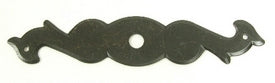 Top Knobs Cabinet Hardware Normandy Collection Knob Backplate  4 1-4" - Patina Black - cabinetknobsonline