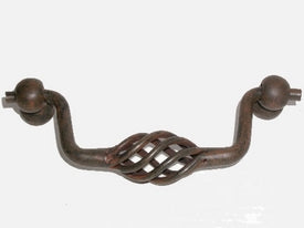 Top Knobs Cabinet Hardware Normandy Collection Twisted Wire Drop Pull 3 3-4"  (c-c) -Patina Rouge - cabinetknobsonline