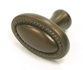 Top Knobs Cabinet Hardware Oval Rope Knob 1 1-4" - Oil Rubbed Bronze - cabinetknobsonline